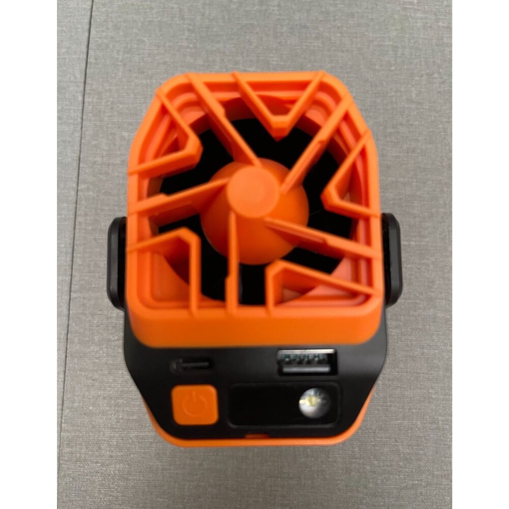 High Speed Waist Fan JF -107 Portable Rechargeable Clip-On Belt Fan Orange  New